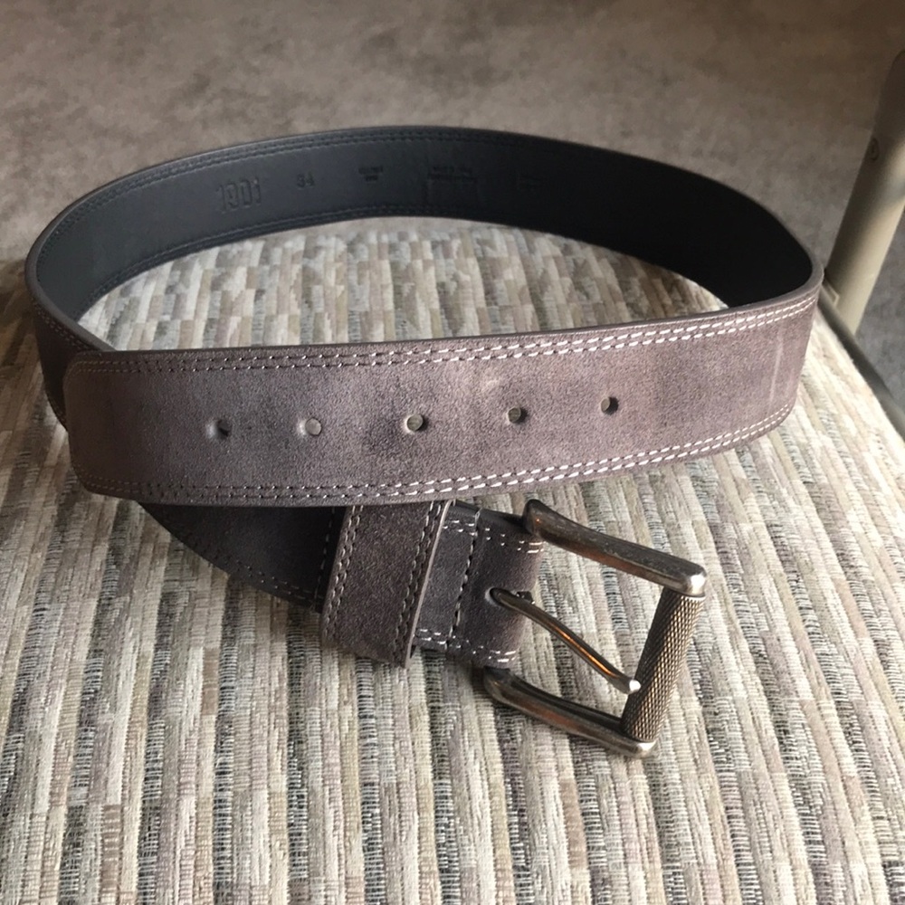 Nordstrom 1901 leather 34/w suede gray great used conditions